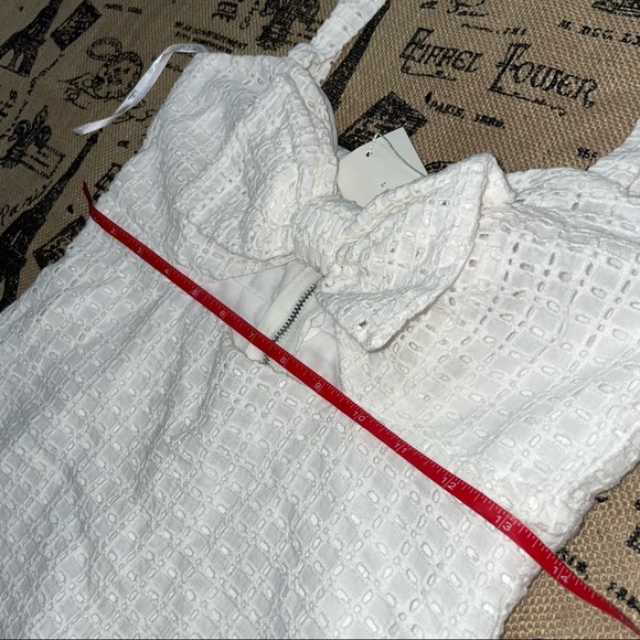 Lulus White Lace Front Tie Sleeveless Back Zip Dress - Picture 9 of 11